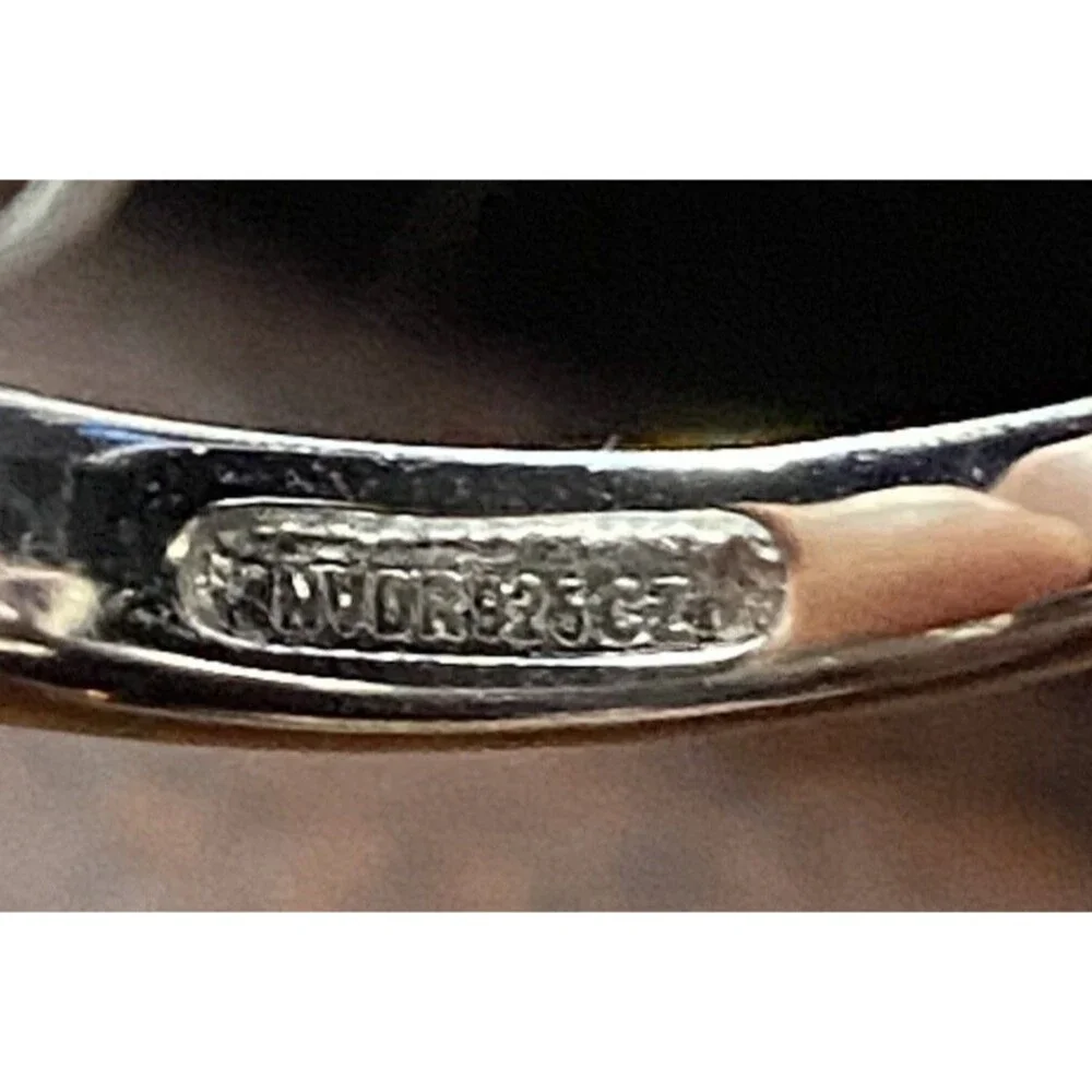 NVDR Signed 925 Sterling Silver Round CZ Solitaire Engagement Ring Sz 8 4.4g Tag